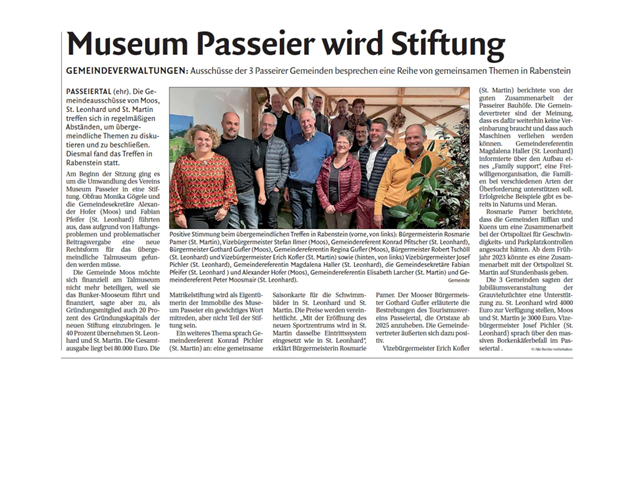 Dolomiten - Museum Passeier wird Stiftung